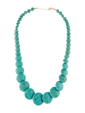 Necklace 14K Turquoise Bead Collar Necklace