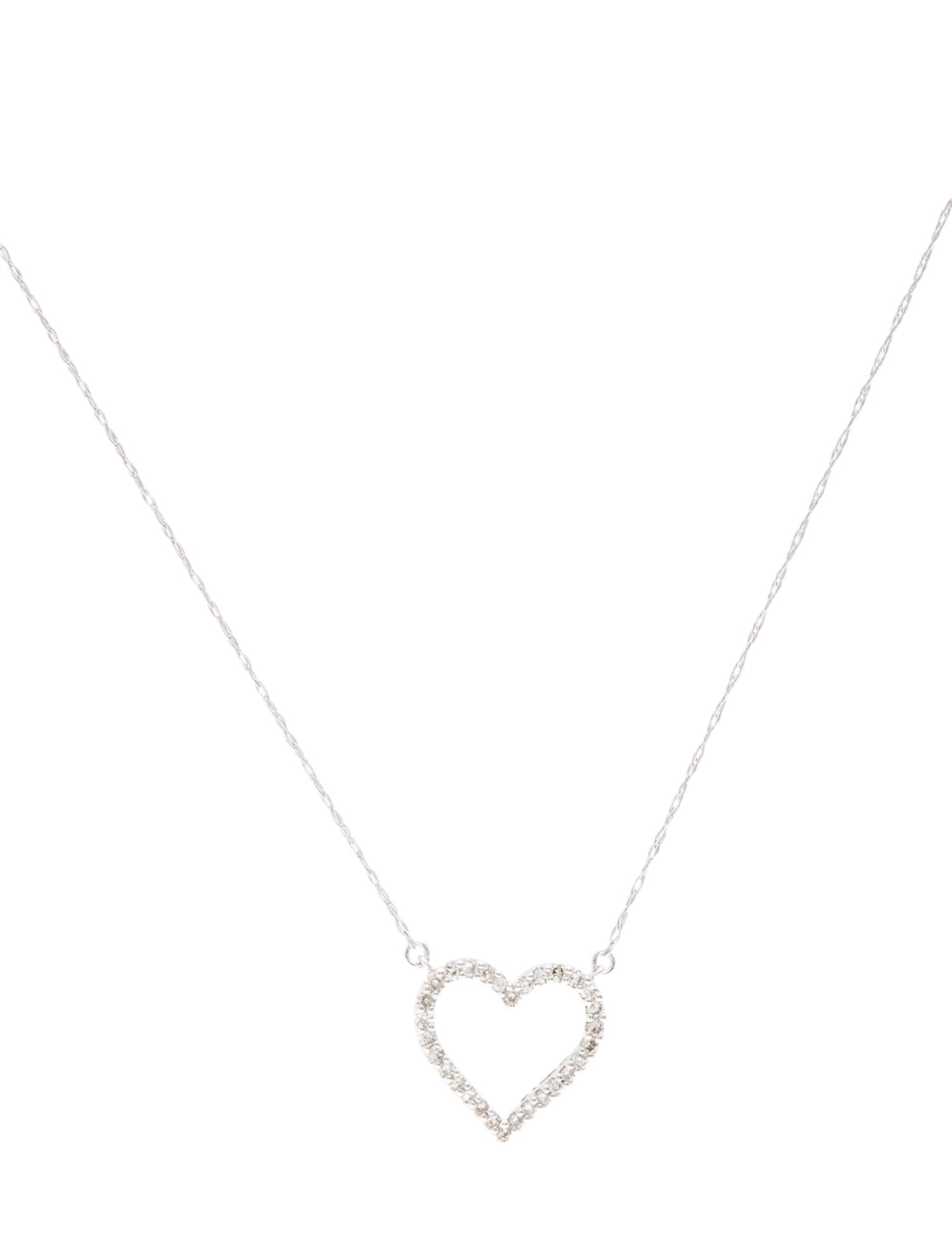 Necklace 14K Diamond Heart Pendant Necklace