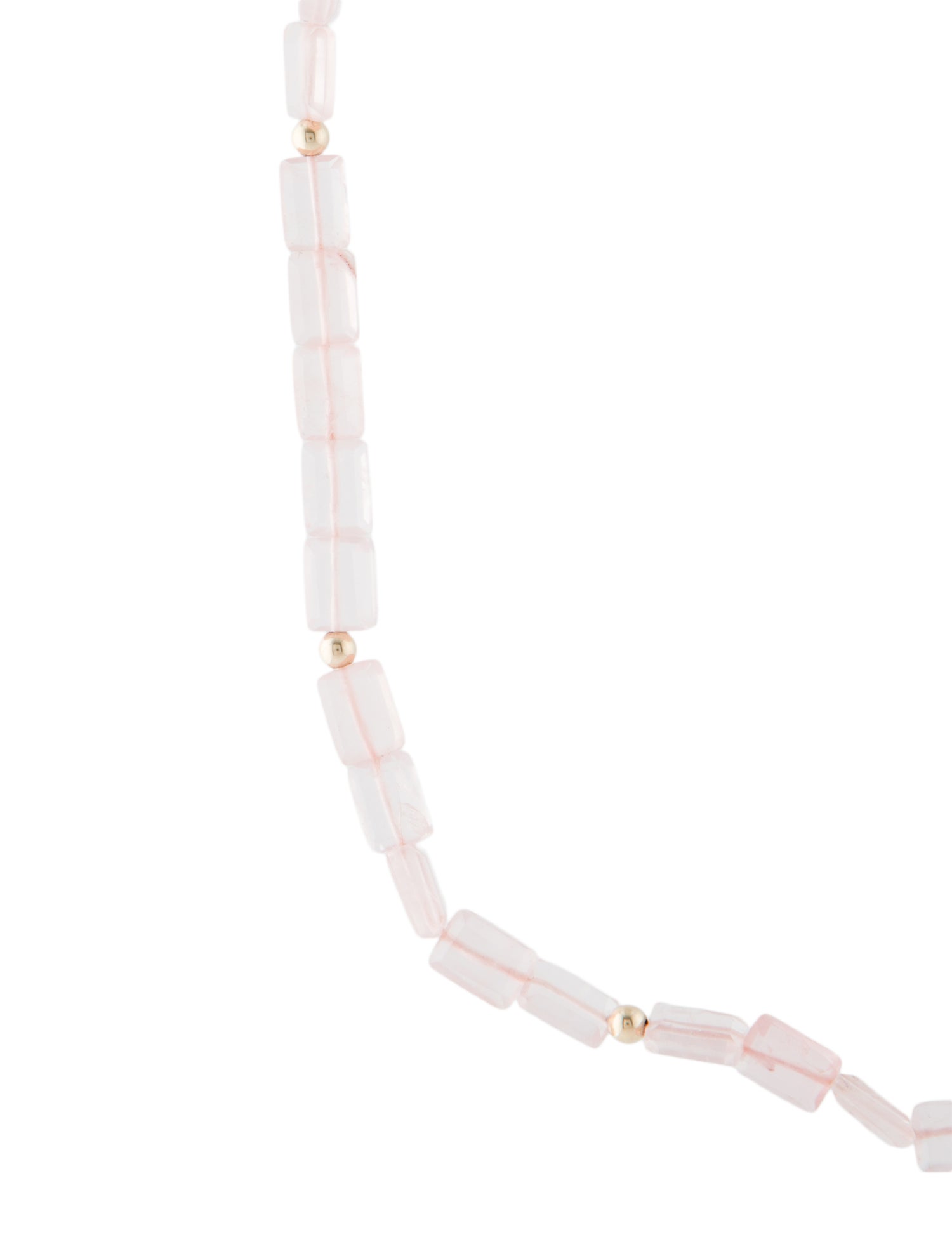 Necklace 14K Rose Quartz Beaded Necklace