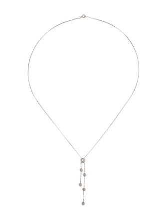 Necklace 18K Diamond Drop Pendant w/ 14K Box Chain