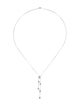 Necklace 18K Diamond Drop Pendant w/ 14K Box Chain