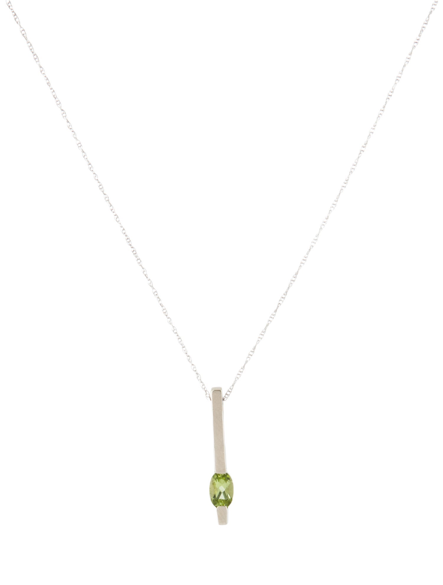 Necklace 10K Peridot Pendant Necklace