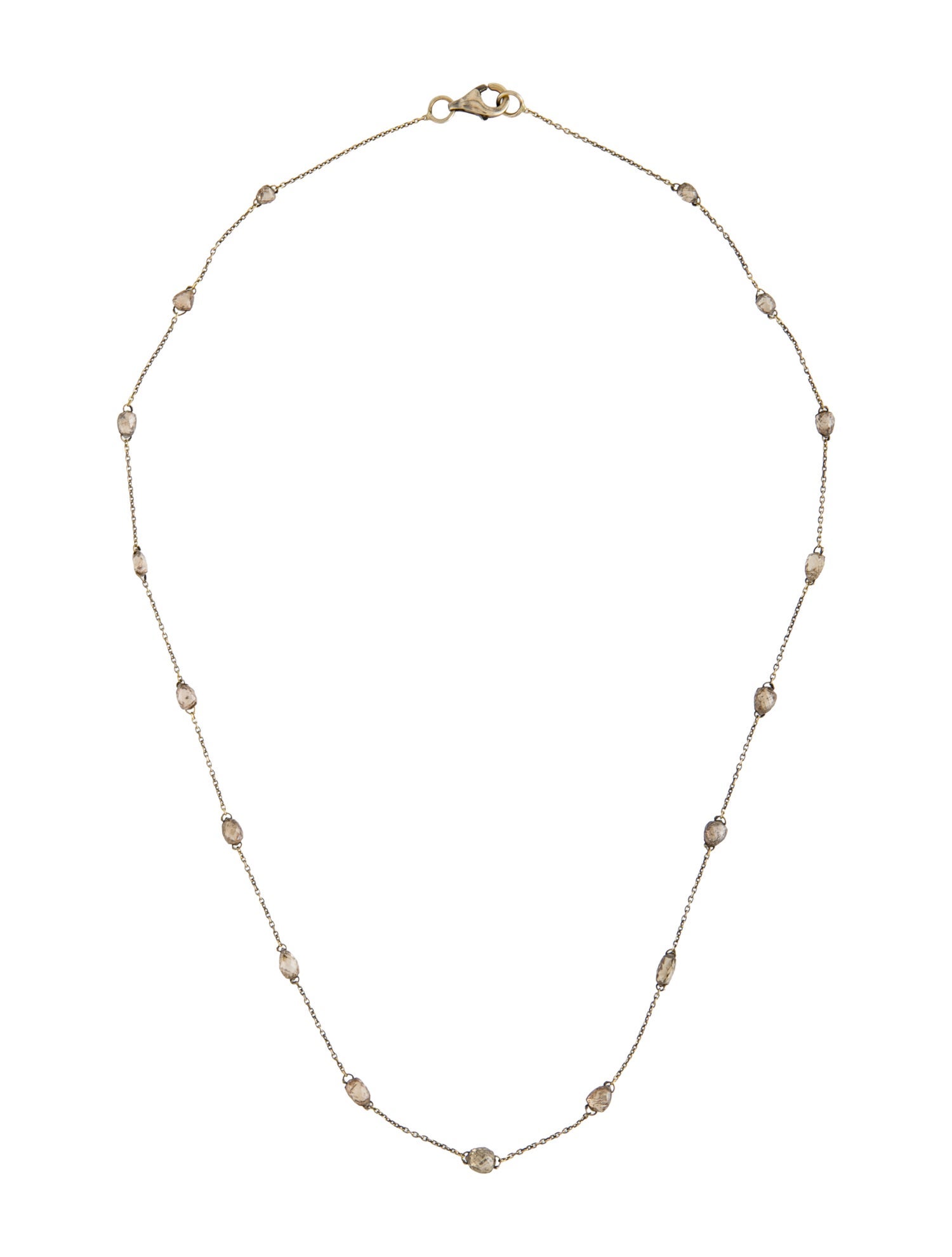 Necklace 18K Diamond Station Chain