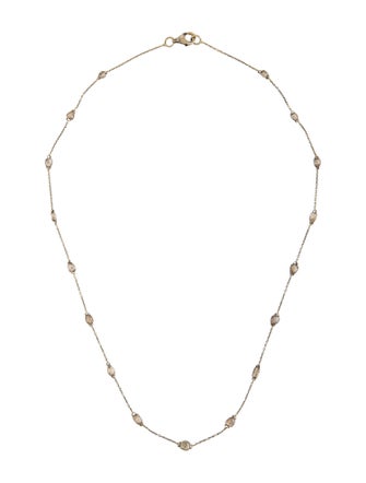Necklace 18K Diamond Station Chain Necklace