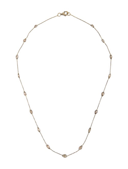 Necklace 18K Diamond Station Chain Necklace