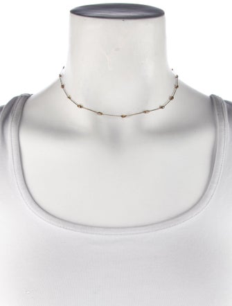 Necklace 18K Diamond Station Chain Necklace