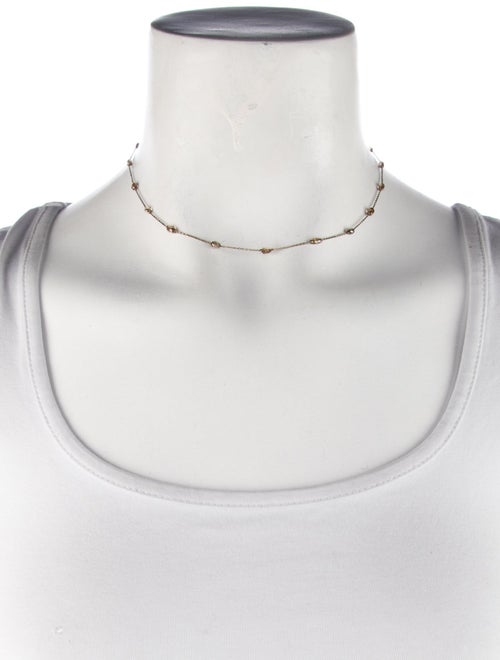 Necklace 18K Diamond Station Chain Necklace