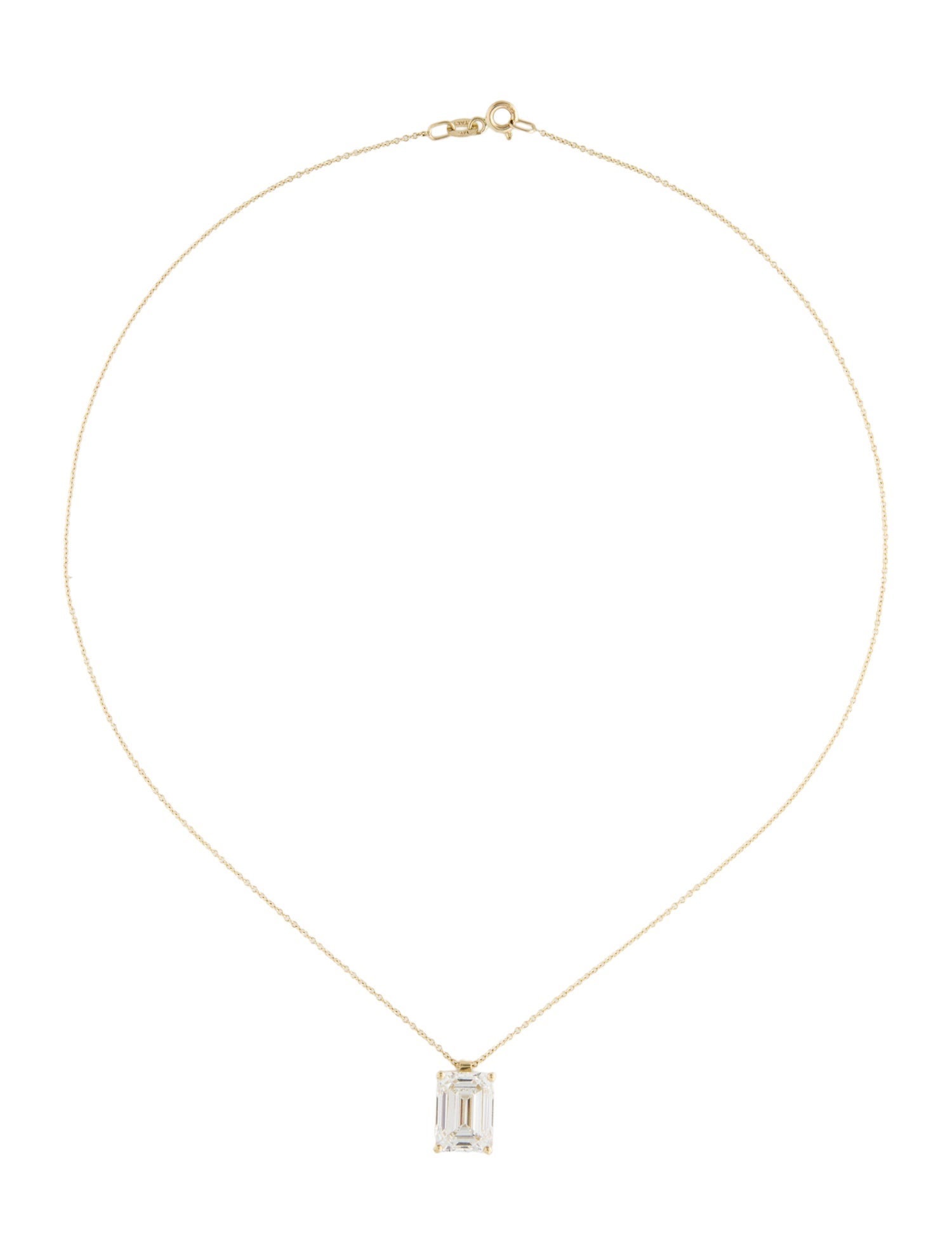 Necklace 14K 6.12ct Lab-Grown Diamond Pendant