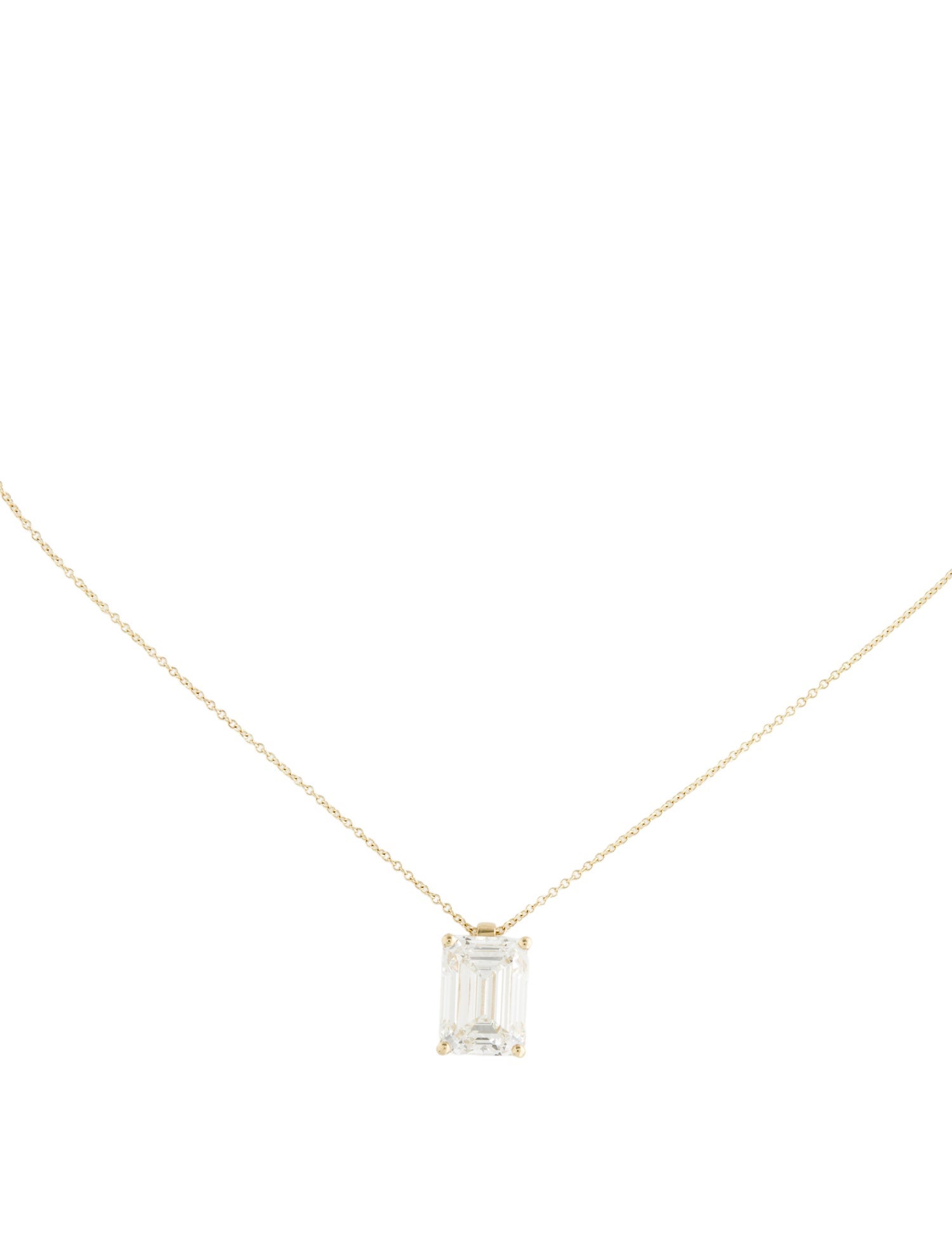 Necklace 14K 6.12ct Lab-Grown Diamond Pendant