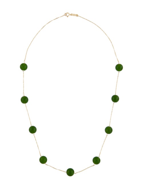 Necklace 14K Dyed Quartzite Station Collar Necklace