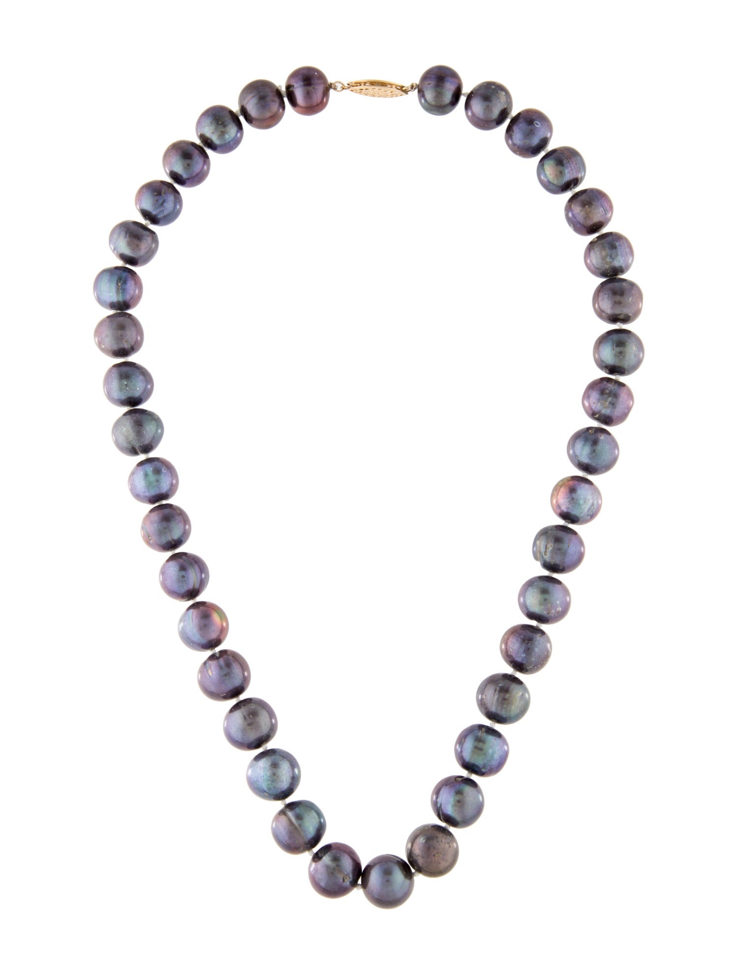 Necklace 14K Dyed Pearl Bead Strand Necklace