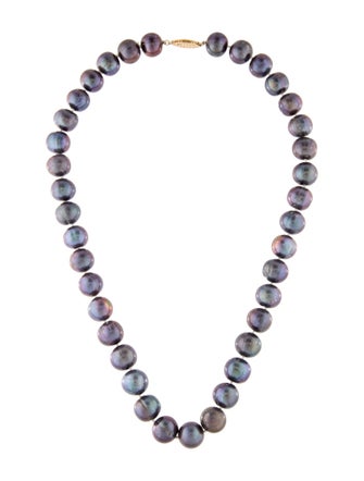 Necklace 14K Dyed Pearl Bead Strand Necklace