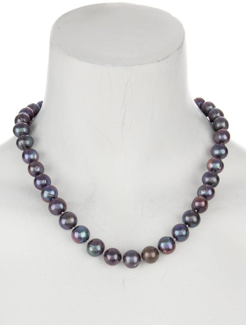 Necklace 14K Dyed Pearl Bead Strand Necklace