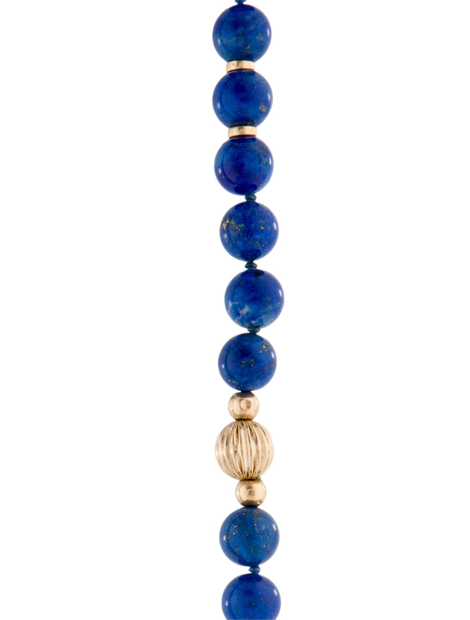 Necklace 14K Lapis Lazuli Bead Strand Necklace