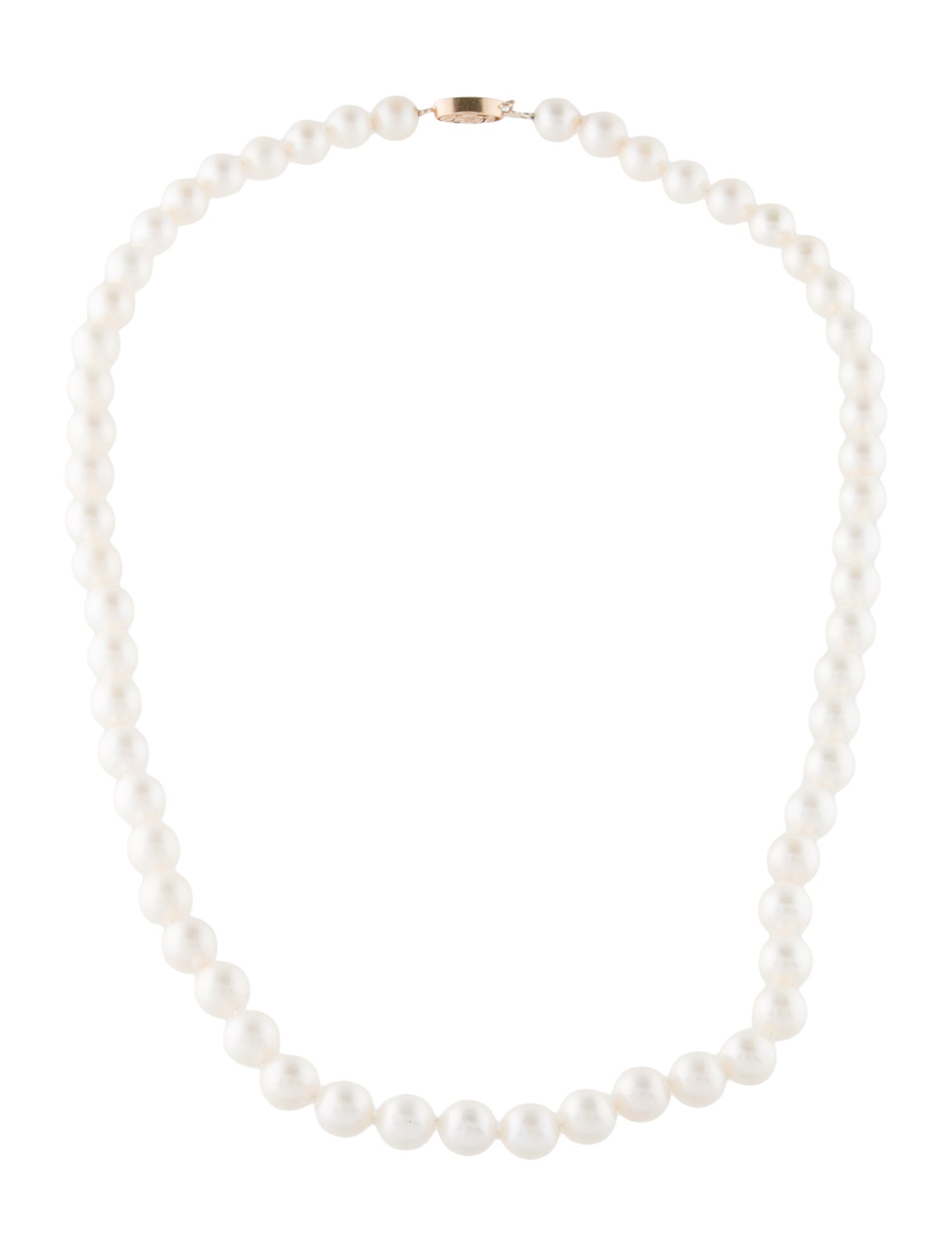 Necklace 14K Pearl Bead Strand Necklace