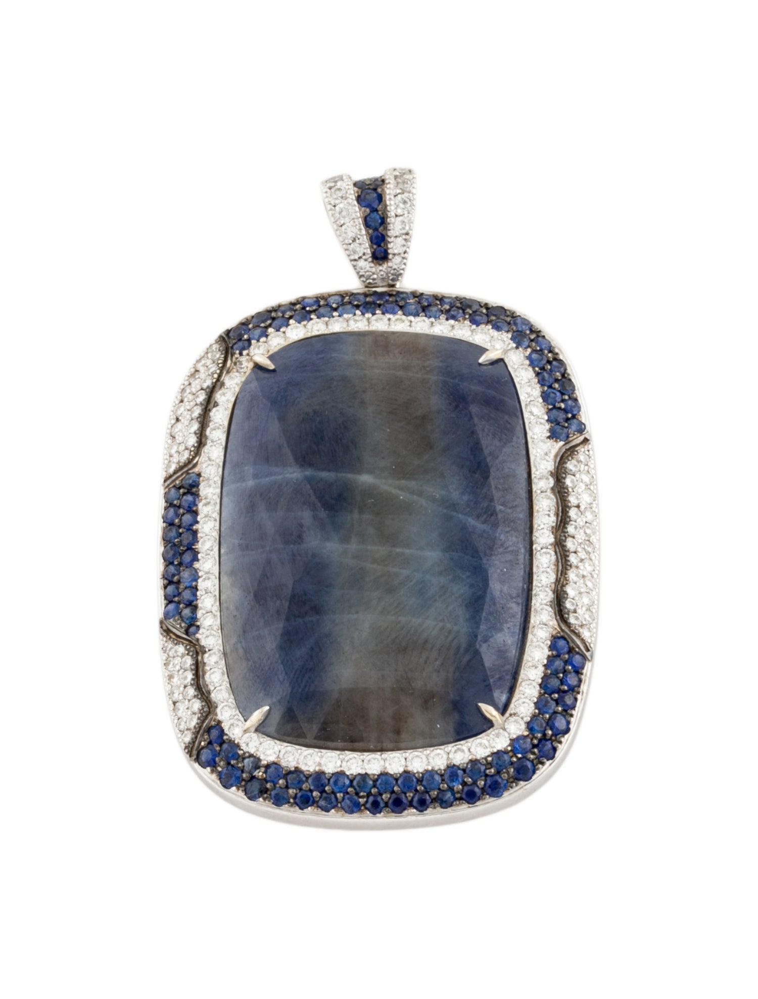 Necklace Hubert Jewelry 18K Sapphire & Diamond Pendant