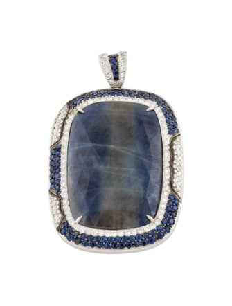 Necklace Hubert Jewelry 18K Sapphire & Diamond Pendant