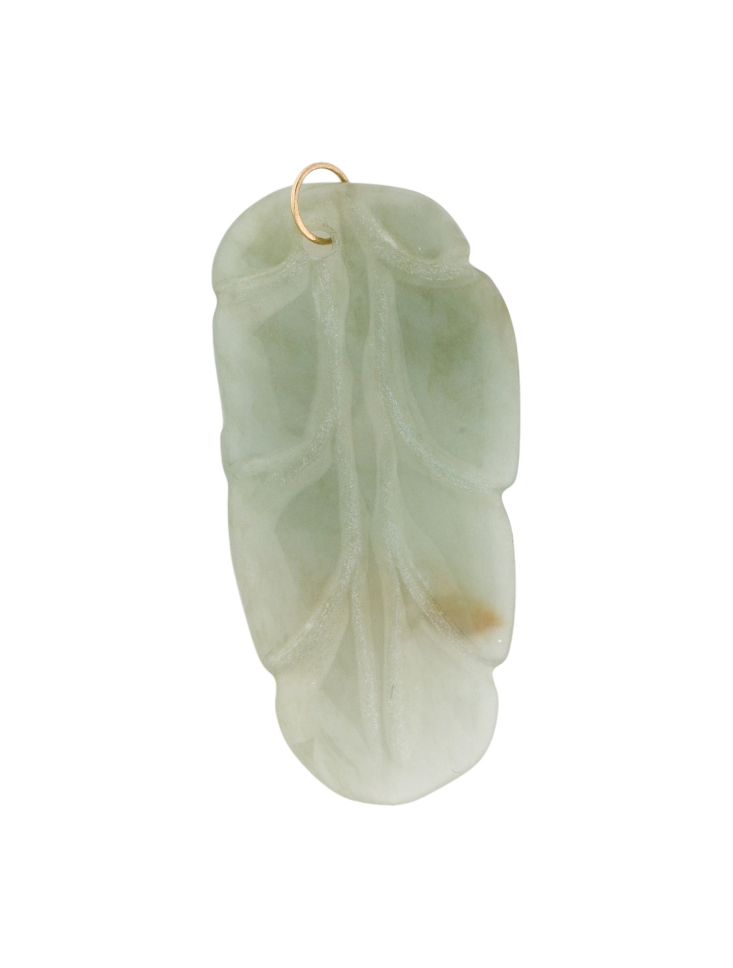 Necklace 18K Jadeite Leaf Pendant