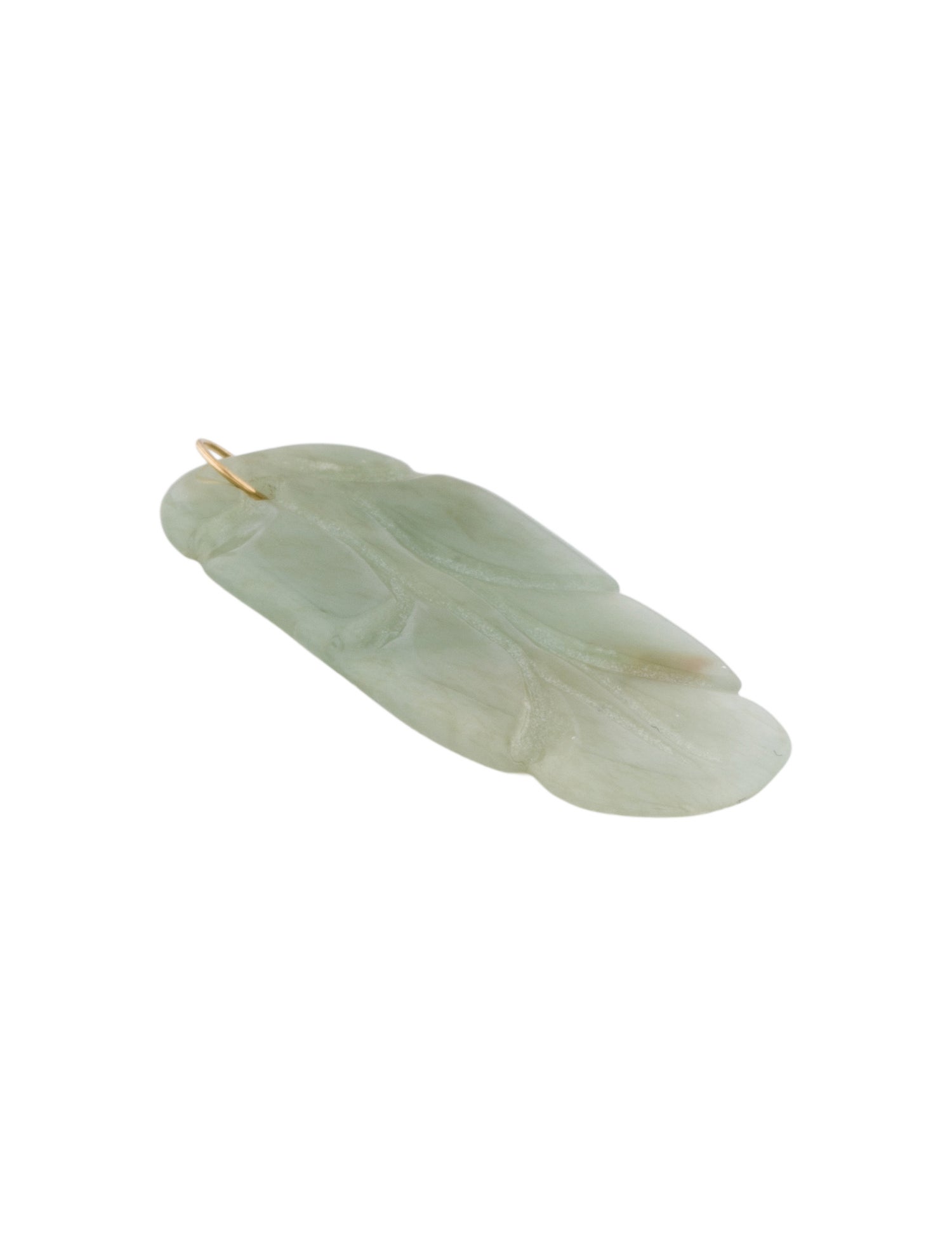 Necklace 18K Jadeite Leaf Pendant