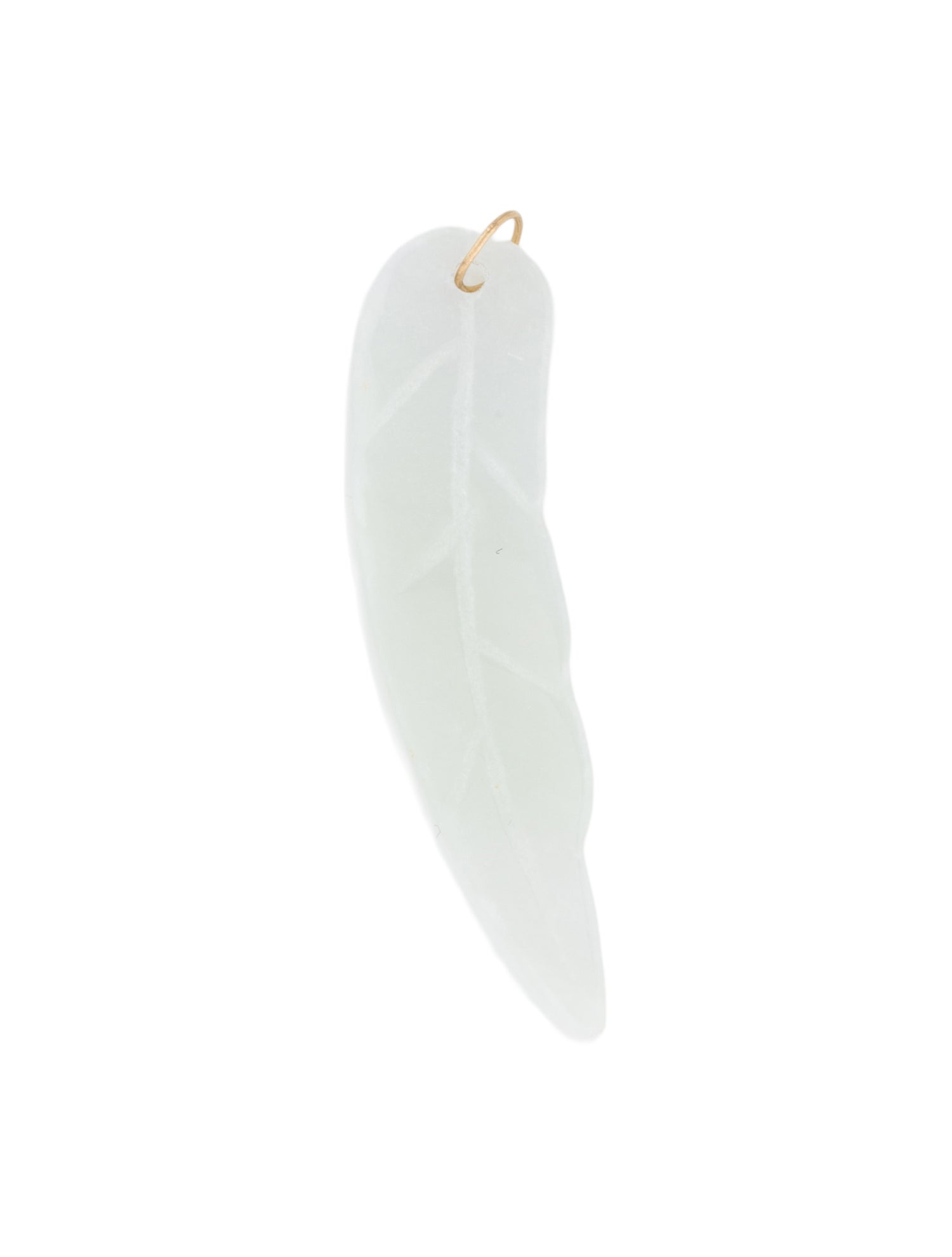 Necklace 18K Jadeite Leaf Pendant