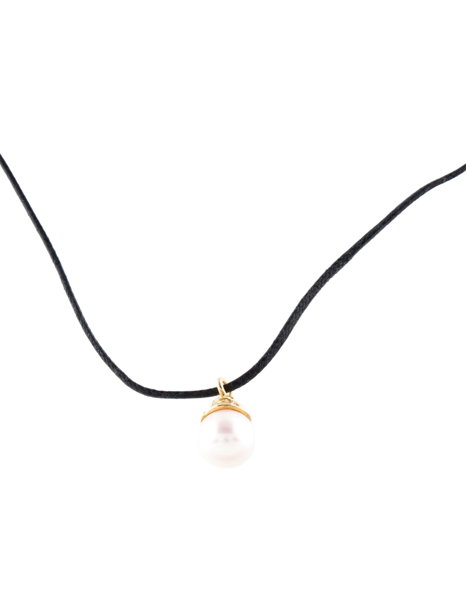 Necklace 18K Pearl & Diamond Cord