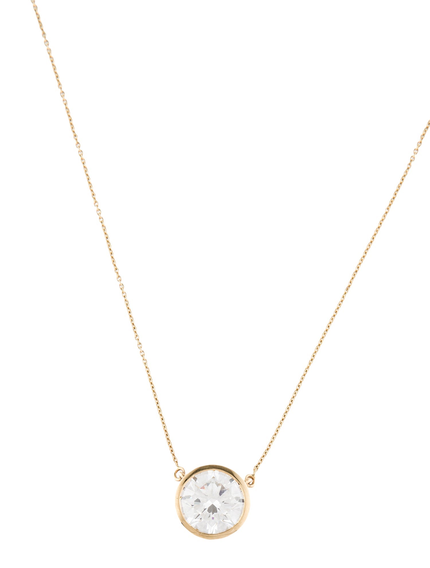 Necklace 18K 5.01ct Lab-Grown Diamond Pendant