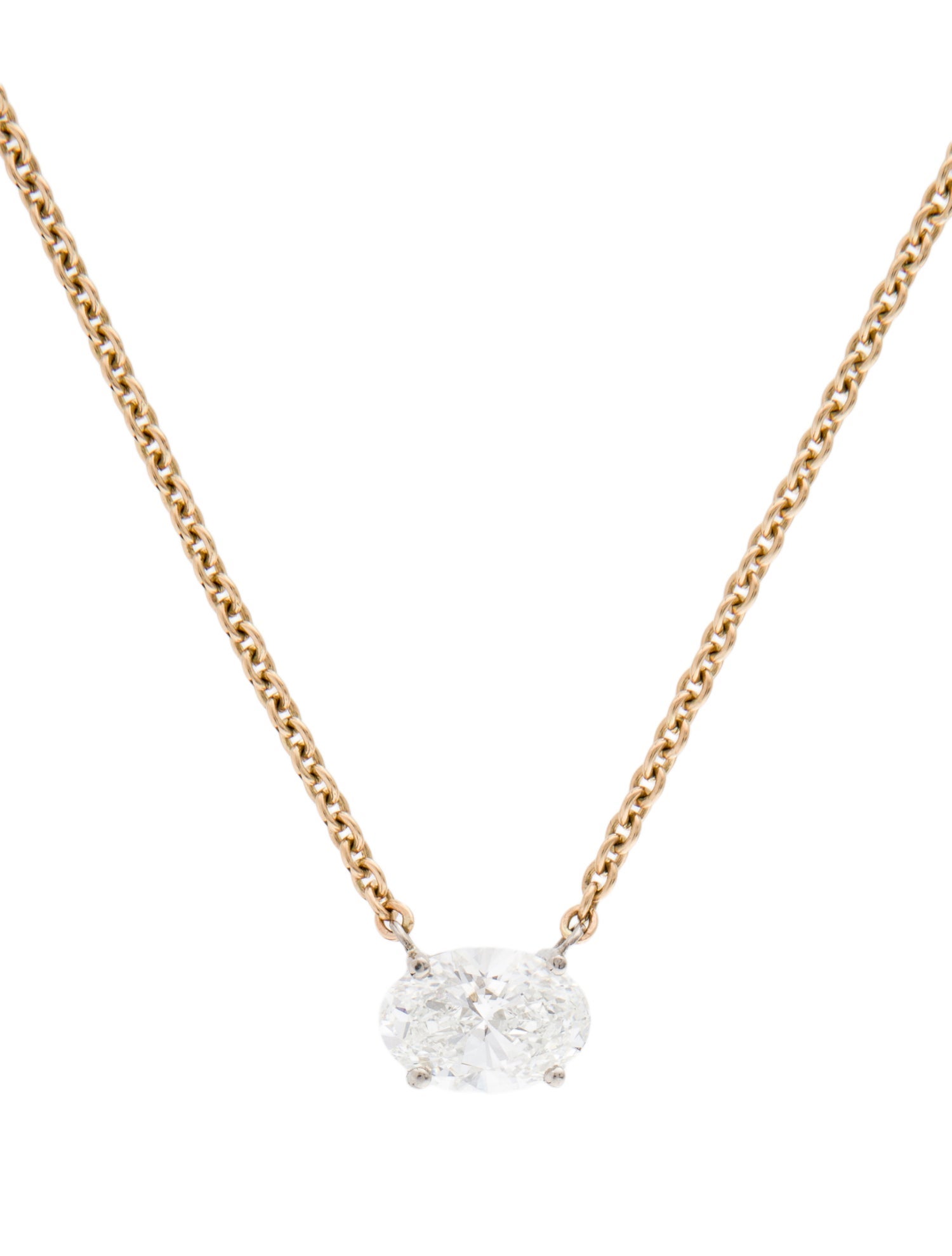 Necklace 14K 5.00ct Lab-Grown Diamond Pendant