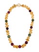 Necklace 14K Citrine & Tourmaline Bead Strand Necklace