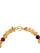 Necklace 14K Citrine & Tourmaline Bead Strand Necklace