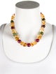 Necklace 14K Citrine & Tourmaline Bead Strand Necklace