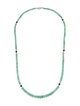 Necklace 18K Emerald & Spinel Graduated Bead Strand Necklace