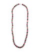 Necklace 18K Tourmaline & Diamond Clasp Beaded Necklace
