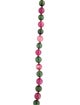 Necklace 18K Tourmaline & Diamond Clasp Beaded Necklace