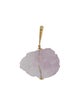 Necklace 18K Kunzite Carved Flower Pendant