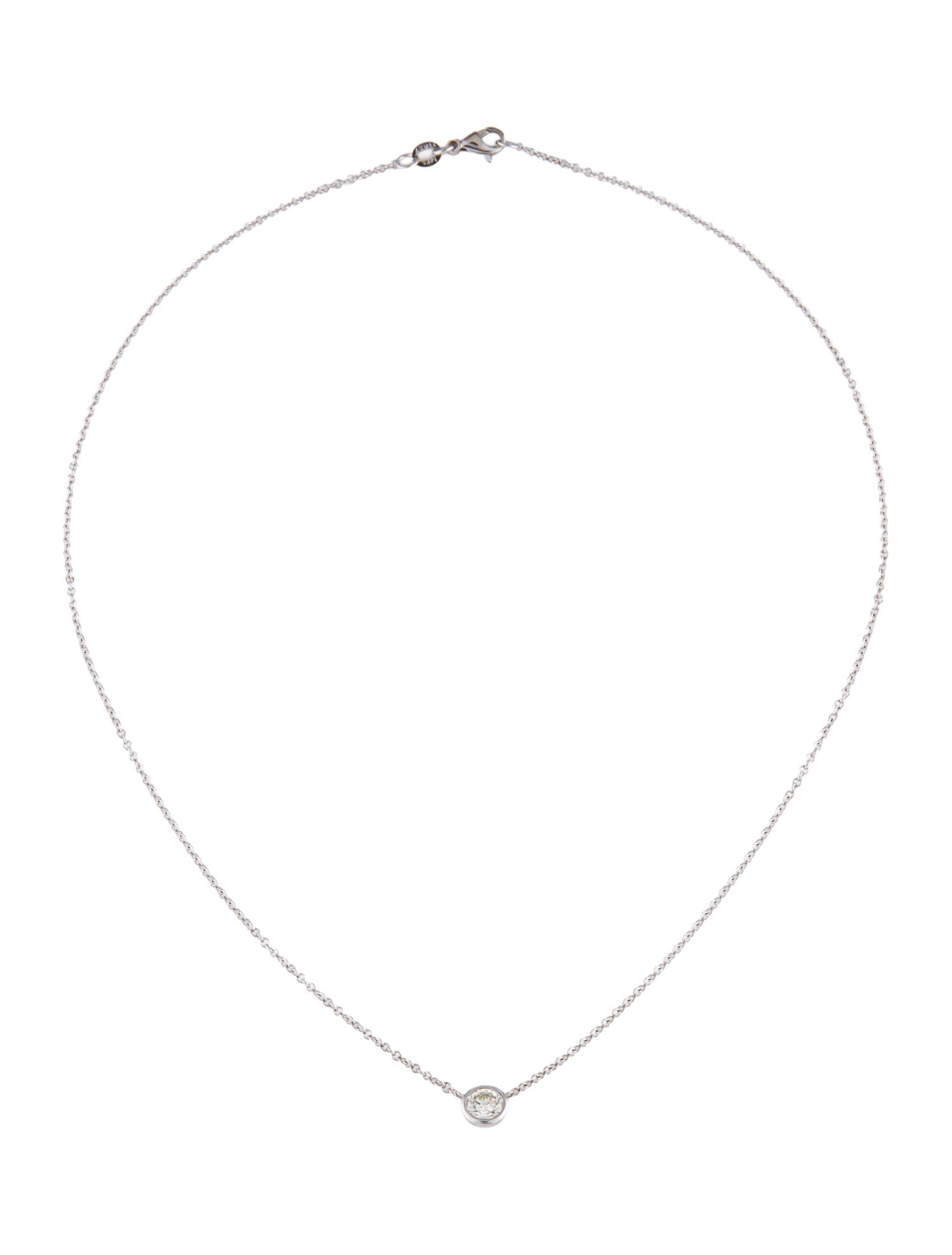 Necklace 14K Diamond Solitaire Pendant Necklace