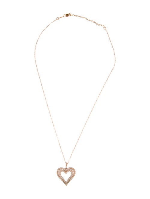 Necklace 10K Diamond Heart Pendant Necklace