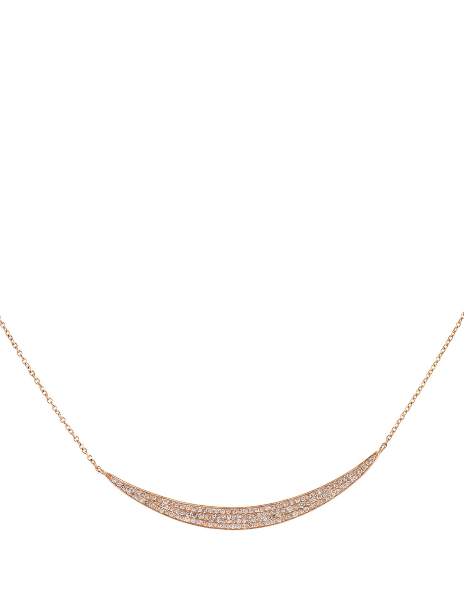 Necklace 14K Diamond Crescent Collar
