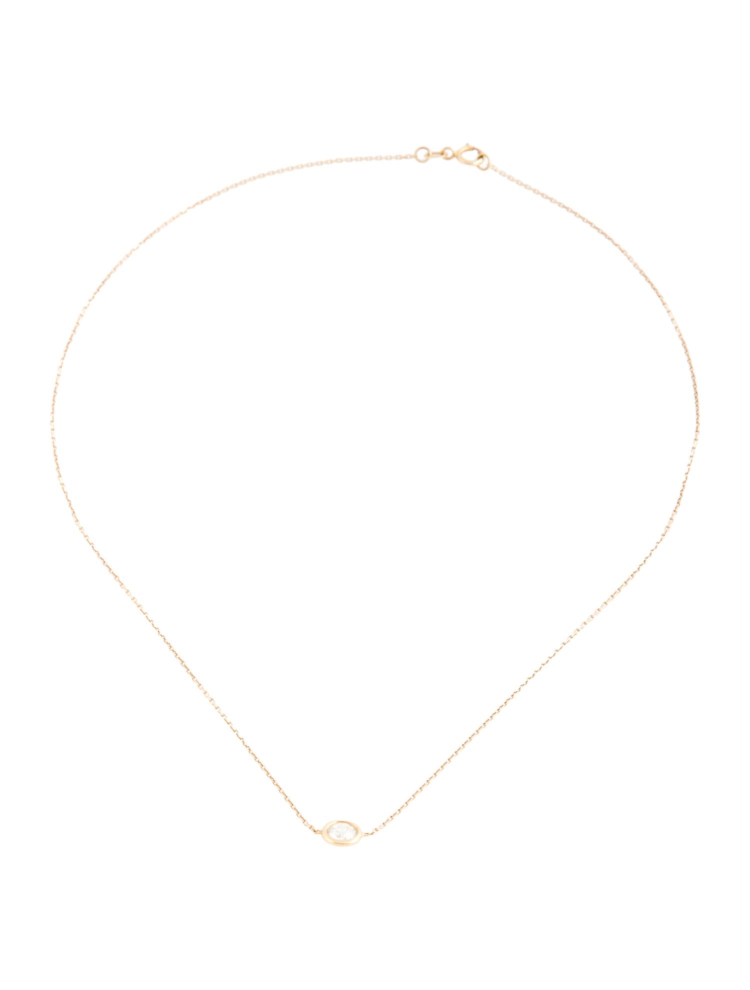 Necklace 14K Diamond Solitaire Pendant