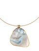 Necklace Mother of Pearl & Diamond Pendant Necklace