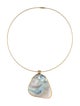 Necklace Mother of Pearl & Diamond Pendant Necklace