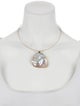 Necklace Mother of Pearl & Diamond Pendant Necklace