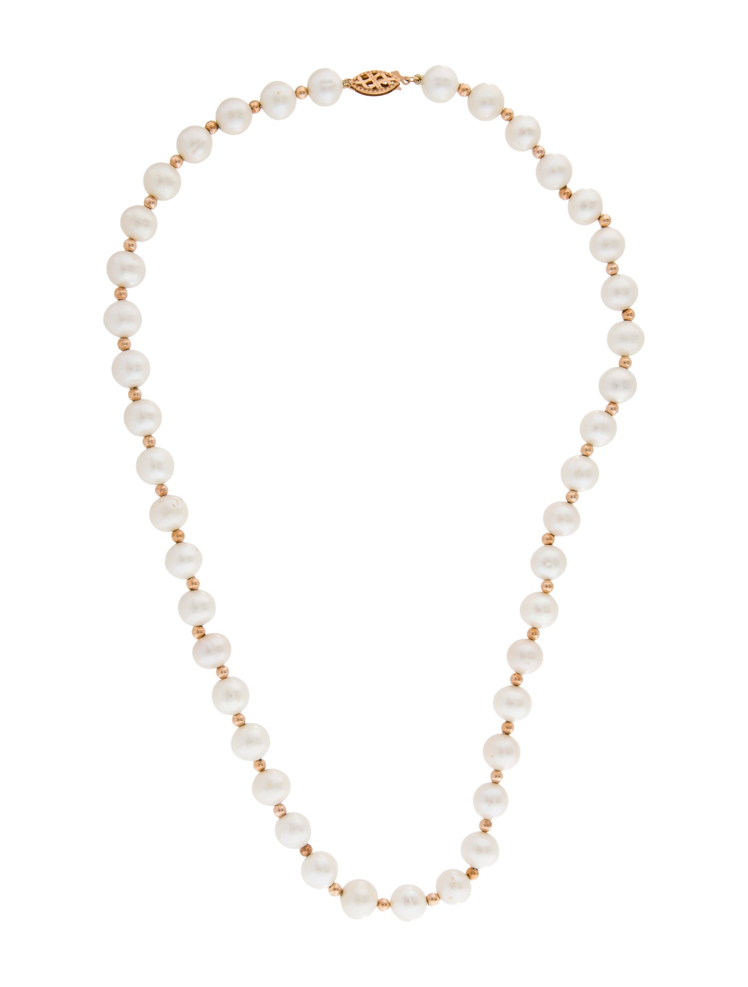 Necklace 14K Pearl Bead Strand