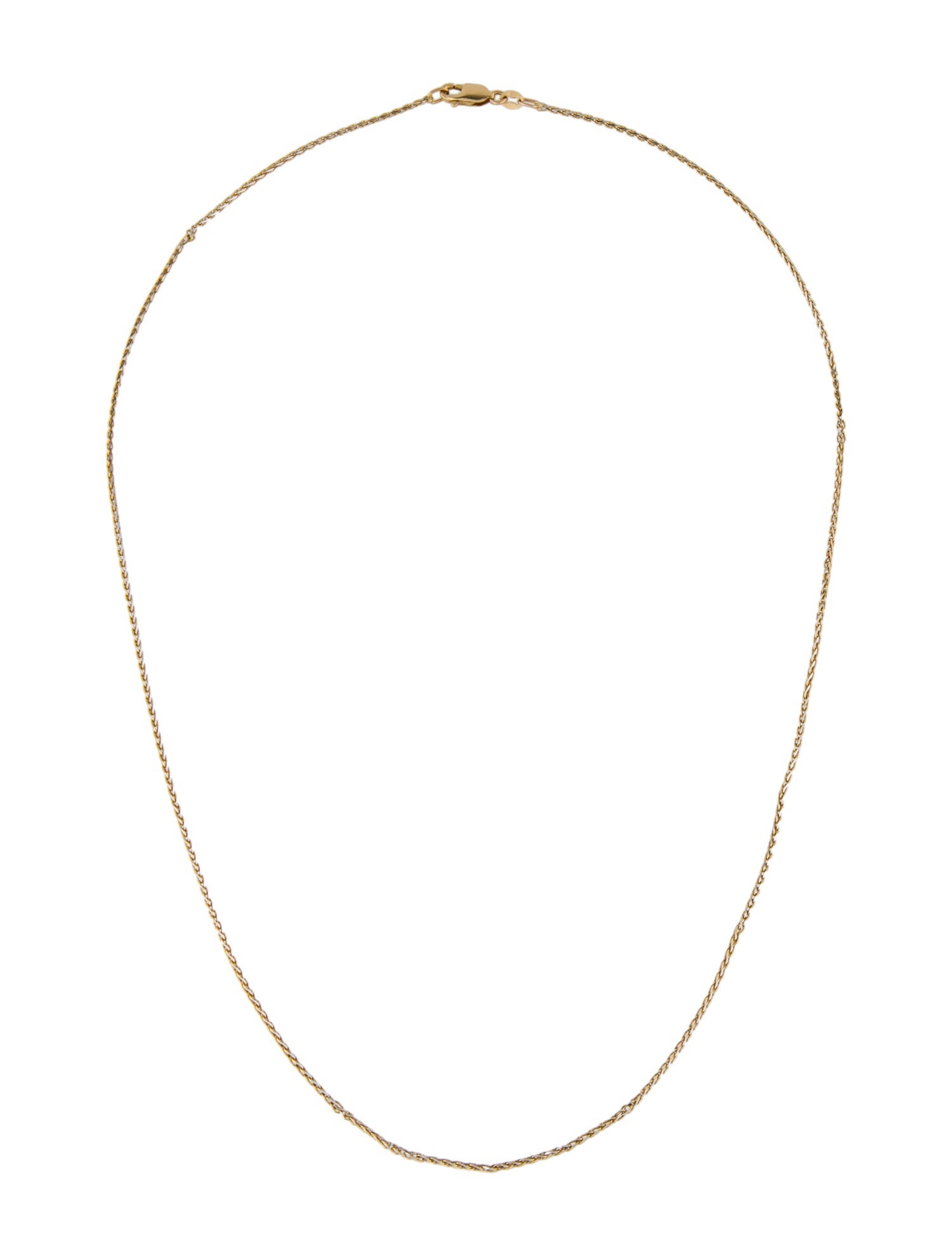 Necklace 14K Two-Tone Wheat Chain