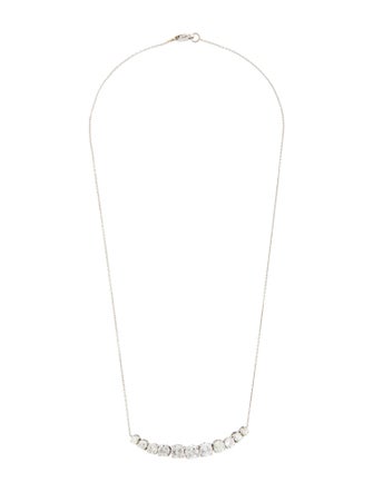 Necklace 2.54ctw Diamond Curved Bar Pendant Necklace