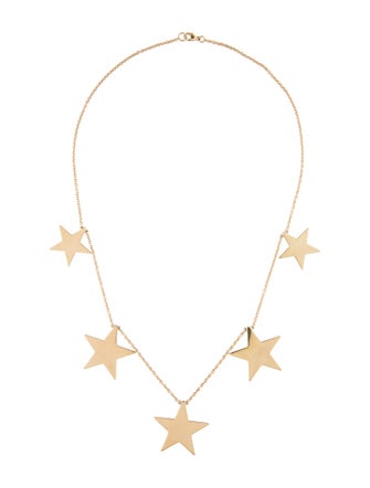 Necklace 14K Dangling Star Collar Necklace