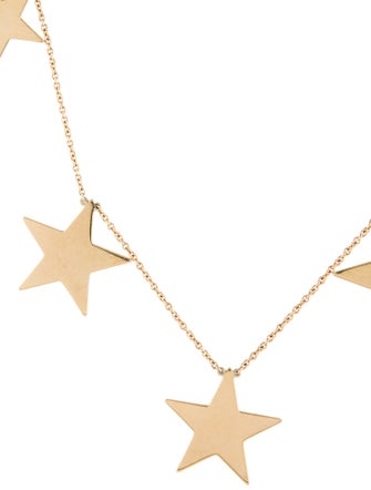 Necklace 14K Dangling Star Collar Necklace