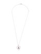Necklace 14K Ruby & Diamond Heart Pendant Necklace