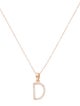 Necklace 14K Diamond Initial 'D' Pendant Necklace