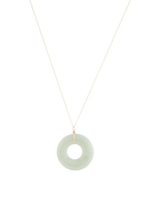 Necklace 14K Jadeite Pendant Necklace