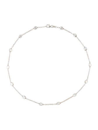 Necklace  14K 4.21ctw Diamond Station Choker Necklace